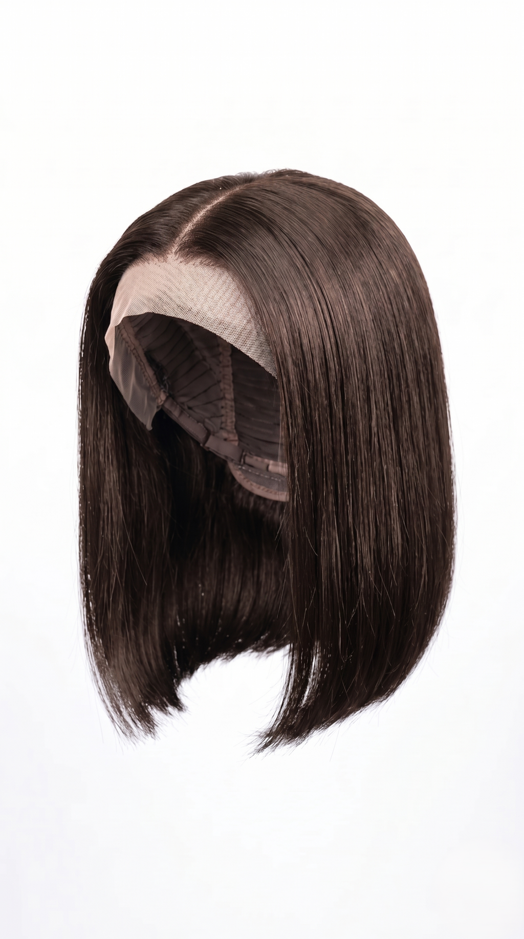 Aichabelle Silky Smooth Shoulder Length Wig — brown mannequin view
