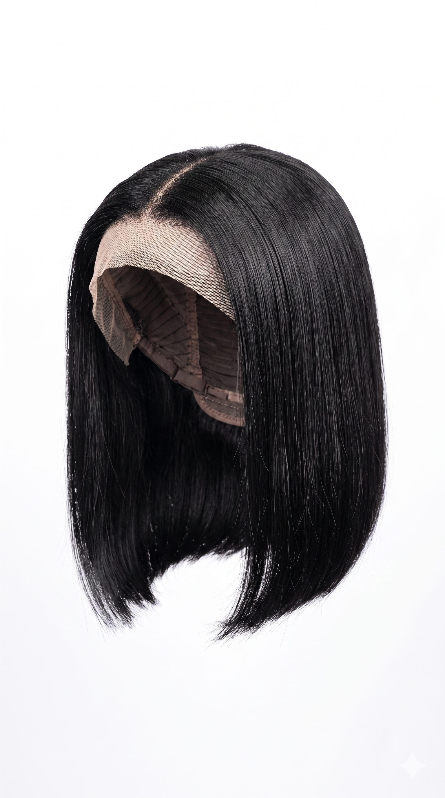Aichabelle Silky Smooth Shoulder Length Wig — black bob, lace front